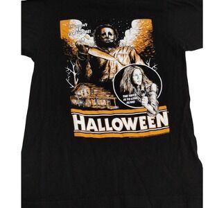 Halloween Movie Michael Myers Graphic TShirt Black XS Licensed American Classics